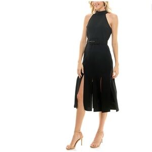 NWT MAISON TARA WOMEN'S HALTER NECK BELTED DRESS SIZE 12